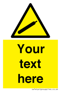 Custom Warning Non-flammable compressed gas